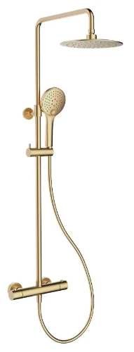 Rondo showerset Safetouch in hoogte verstelbaar (815-1165 mm) - brushed gold PVD - Belgaqua gekeurd 1959605