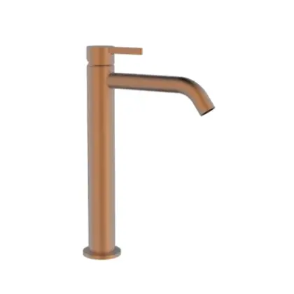 Vivo wastafelmengkraan verhoogd met coldstart - zonder lediging - Brushed Copper PVD - koper mat PVD 1984936