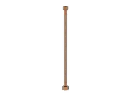 Vivo aansluitflexibel FF 3/8 x 1/2 - 300 mm - Brushed Copper PVD - koper mat PVD 1984963