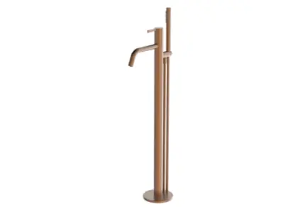 Vivo badmengkraan vrijstaand met douchegarnituur - Brushed Copper PVD - koper mat PVD - Belgaqua gekeurd 1984974
