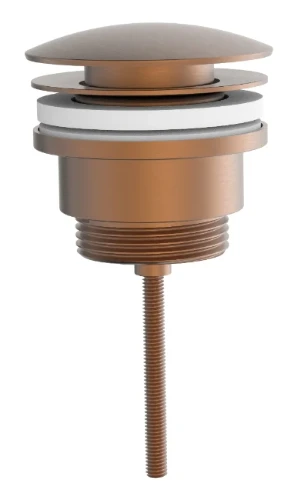 Vivo afvoerplug universeel - click-clack - open plug - Brushed Copper PVD - koper mat PVD 1984976
