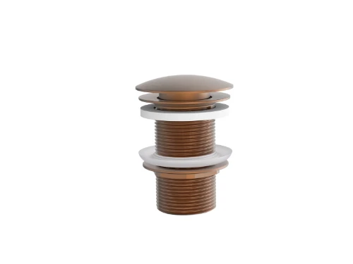 Vivo afvoerplug zonder overloop - click-clack - open plug - Brushed Copper PVD - koper mat PVD 1984999