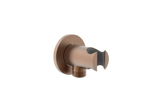 Vivo muuraansluitbocht met douchehouder 1/2 - Brushed Copper PVD - koper mat PVD 1985001