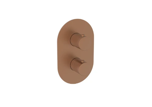 Vivo afwerkset voor muurinbouw douchethermostaat - Brushed Copper PVD - koper mat PVD 1985010