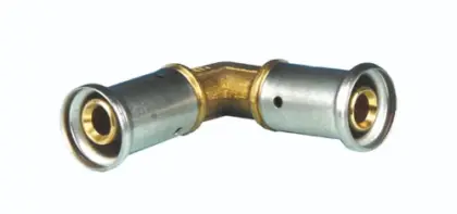Henco P-serie messing pers bocht 90° FF 20 x 20 mm 1P-2020