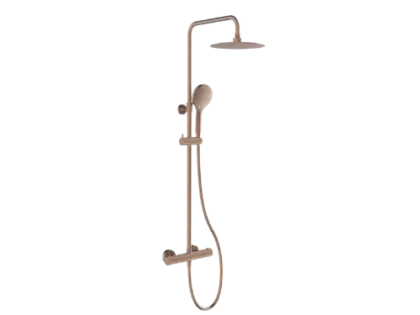 Rondo showerset Safetouch in hoogte verstelbaar (815-1165 mm) - brushed copper PVD - Belgaqua gekeurd 2002011