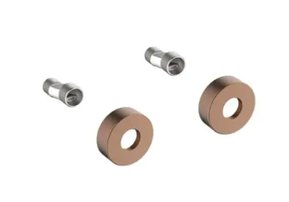Rondo WSS 1.0 roset 65 mm en s-koppeling (set van 2 stuks) - brushed copper PVD 2002028