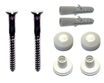 DBJ bevestigingsset voor toilet M6 x 70 mm - wit - prijs per set 201211001