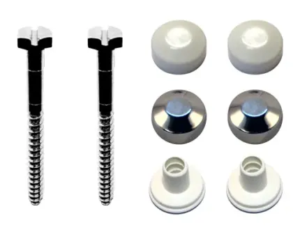 DBJ bevestigingsset voor toilet M6 x 70 mm wit - chroom - prijs per set 201962001