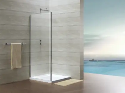 Free Basic zijwand 1900 x 800 mm - transparant - chroom 2027214