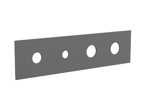 Vivo afdekplaat voor 4-gats badthermostaat - Gun Metal PVD - staal mat PVD 2043123