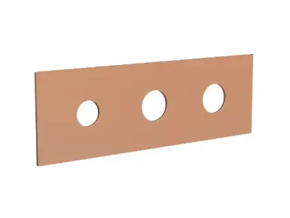 Vivo afdekplaat voor 3-gats douchethermostaat - Brushed Copper PVD - koper mat PVD 2043127