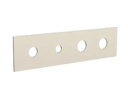 Vivo afdekplaat voor 4-gats badthermostaat - Brushed Nickel PVD - geborsteld mat PVD 2043142