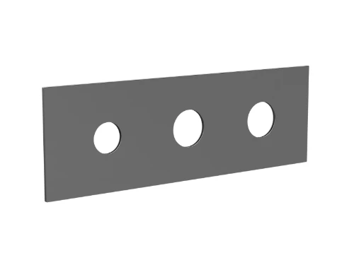 Vivo afdekplaat voor 3-gats douchethermostaat - Gun Metal PVD - staal mat PVD 2043147