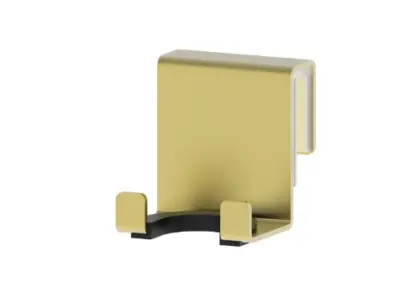 Vivo houder voor wisser voor glazen wand - Brushed Gold PVD - goud mat PVD 2048143
