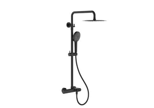 Vivo 3.0 showerset met druktoets - douchethermostaat met hoofd- en handdouche - zwart mat PVD 2058527