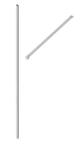Open Wall 2.0 muurprofiel + rechte stabilisatiestang 1200 mm - wit mat 2067816