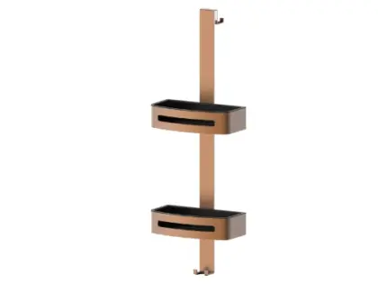 Vivo dubbele douchekorf voor douchewand - Brushed Copper PVD - koper mat PVD 2069123