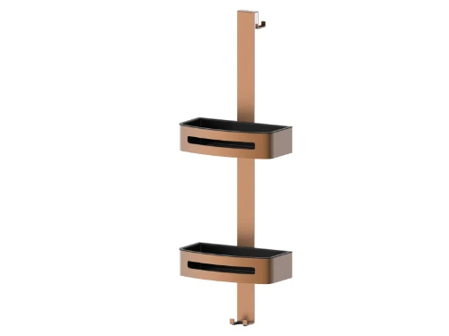 Vivo dubbele douchekorf voor douchewand - Brushed Copper PVD - koper mat PVD 2069123