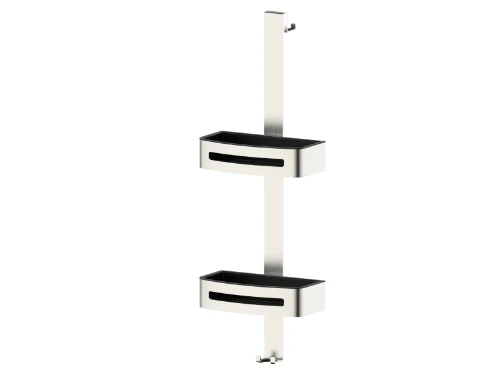Vivo dubbele douchekorf voor douchewand - Brushed Nickel PVD - geborsteld mat PVD 2069132