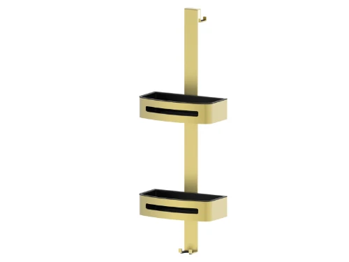 Vivo dubbele douchekorf voor douchewand - Brushed Gold PVD - goud mat PVD 2069155