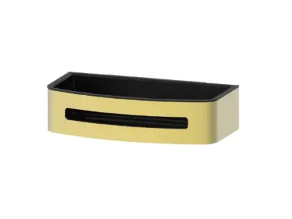 Vivo douchekorf met zwarte inzet - Brushed Gold PVD - goud mat PVD 2069158
