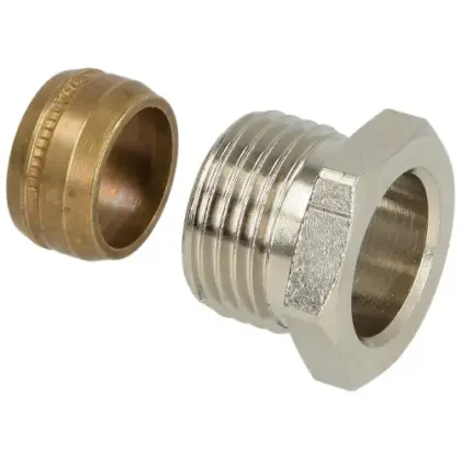 Heimeier klemkoppeling 1/2 x 15 mm - voor koper buis 2201-15.351