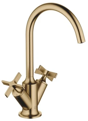 Dornbracht Vaia wastafelmengkraan met automatische lediging - Brushed Dark Brass 22513809-39