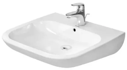 Duravit D-Code Vital wastafel 600 x 555 mm - wit - met kraangat - met overloop 23126000002