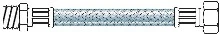 Fixaflex Superflex 25 inox flexibel MF 5/4 x 5/4 - 600 mm - Max 90° C 25.10.0600.I