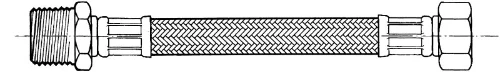 Fixaflex Superflex 25 inox flexibel MF 5/4 x 5/4 - 700 mm - Max 90° C 25.10.0700.I