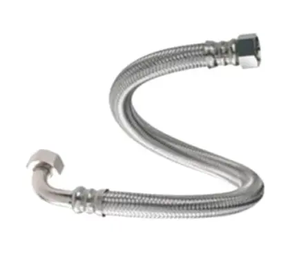 Fixaflex Superflex 25 inox flexibel met bocht FF 4/4 x 4/4 - 600 mm - Max 90° C 25.81.0600.I