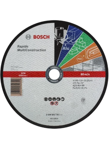 Bosch STD doorslijpschijf MultiConstruction 230 x 1