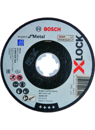 Bosch XLK X-lock doorslijpschijf Metal 125 x 1.6 x 22.23 mm 2608619254