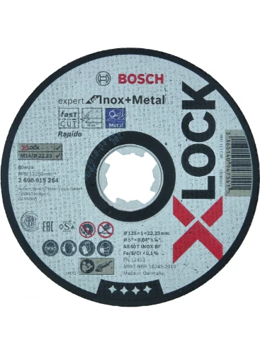Bosch XLK X-Lock doorslijpschijf Metal & Inox 125 x 1 x 22.23 mm 2608619264