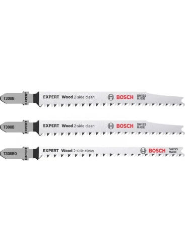 Bosch T decoupeer zaagblad T308B/T308BO Wood 2x clean side - prijs per set van 3 stuks 2608900559