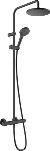 Hansgrohe Vernis Blend Showerpipe 200 1jet Ecosmart douchethermostaatset - zwart mat 26089670
