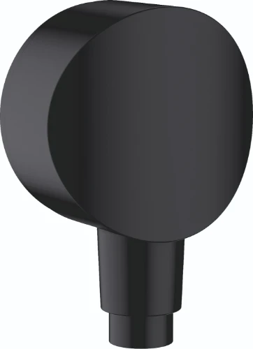 Hansgrohe Fixfit S muuraansluitbocht met terugslagklep 1/2 - met kunststof aansluiting - zwart mat 26453670