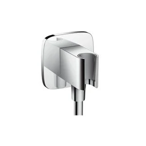 Hansgrohe Porter E FixFit muuraansluitbocht met wandhouder 1/2 - chroom 26485000