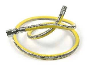 Fixaflex Gasflex 26 CE inox gasflexibel MF 1/2 x 1/2 - 1500 mm - KVBG gekeurd - met gele mantel 2650.15.1500