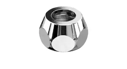 Schell moer 8 x 3/8 F - chroom - met knelring - kort model 265020699
