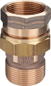 Viega brons 3-delige rechte koppeling vlak dichtend MF 6/4 x 6/4 271336