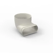 Renson Easyflex bocht 90° 125 mm - 140 x 64 mm - verticaal 27590