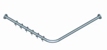 Coram Seallux hoek douchestang 28 mm 900 x 900 mm - chroom 276666218