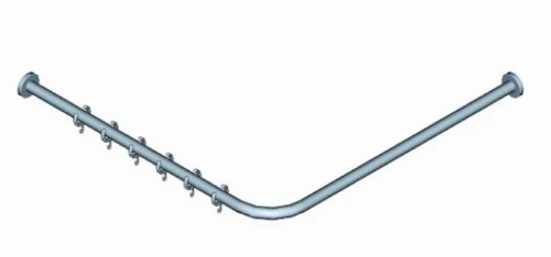 Coram Seallux hoek douchestang 28 mm 900 x 900 mm - chroom 276666218