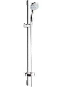 Hansgrohe Croma 100 Vario doucheset 900 mm - chroom - handdouche Croma 100 Vario - doucheflexibel 1/2 x 1600 mm - met zeephouder 27771000
