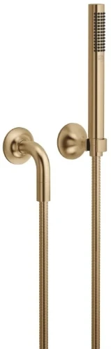 Dornbracht Vaia doucheset met rozetten - Brushed Dark Brass 27808809-39