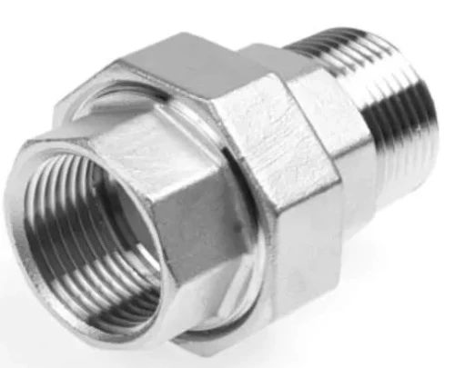 STD Inox 316 341 3-delige koppeling conisch dichtend MF 4/4 x 4/4 (zak 10st) - prijs per stuk - prijs per stuk 28341005