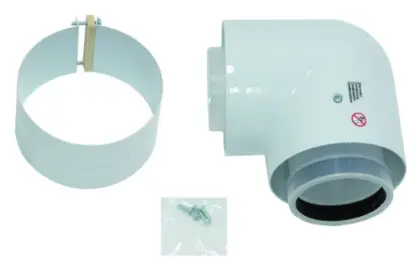 Vaillant RGA concentrisch PP/staal bocht 90° 80/125 mm - prijs per stuk 303210