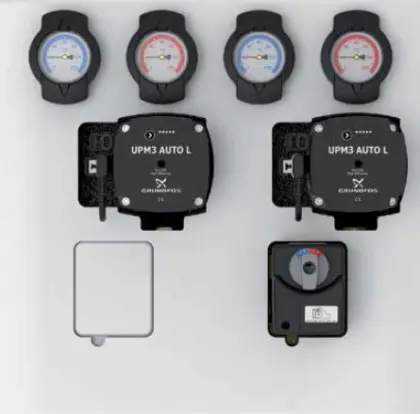 PAW dubbele pompgroep ongemengd/gemengd K31/K32 2x Grundfos Alpha 2 L 15/60 30.323621GM6